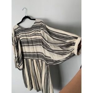 Free People Linen Balloon Sleeve Dress